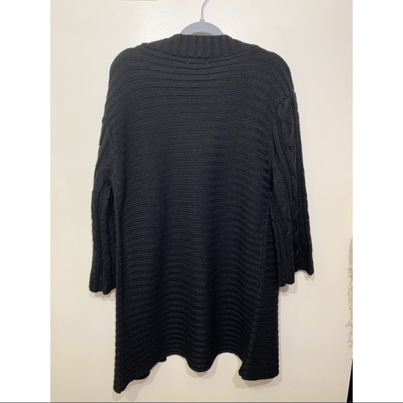 Sundance black open long Cardigan size L - Picture 2 of 12